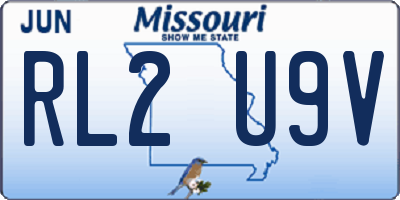 MO license plate RL2U9V