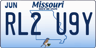 MO license plate RL2U9Y