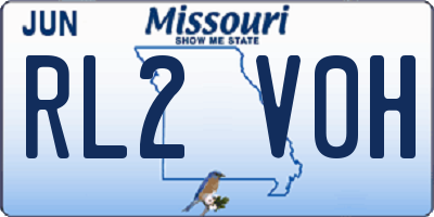 MO license plate RL2V0H