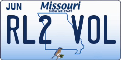 MO license plate RL2V0L