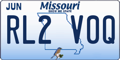 MO license plate RL2V0Q