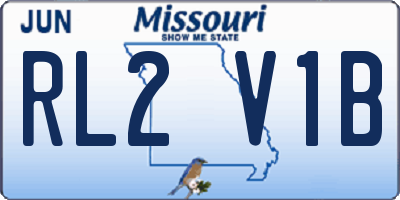 MO license plate RL2V1B