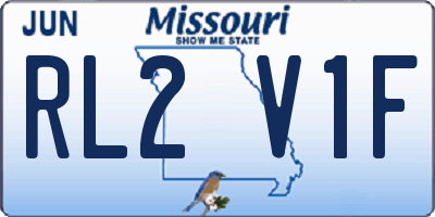 MO license plate RL2V1F