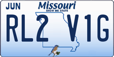 MO license plate RL2V1G