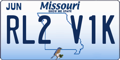 MO license plate RL2V1K