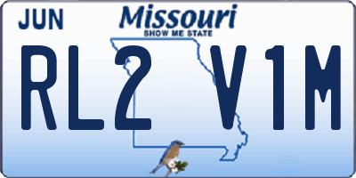 MO license plate RL2V1M