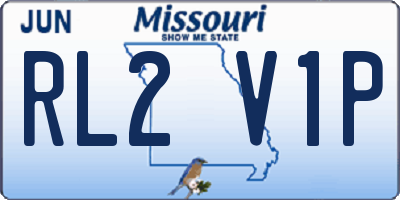 MO license plate RL2V1P