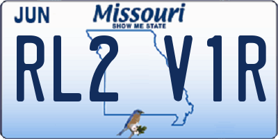 MO license plate RL2V1R