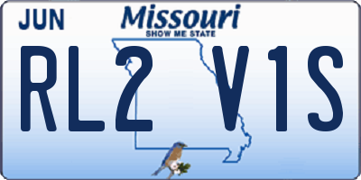 MO license plate RL2V1S