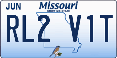 MO license plate RL2V1T