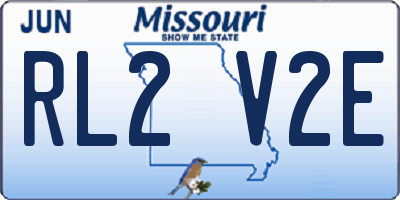 MO license plate RL2V2E
