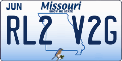 MO license plate RL2V2G