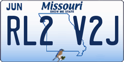MO license plate RL2V2J
