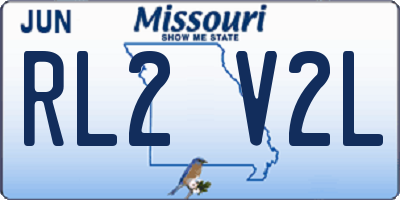 MO license plate RL2V2L