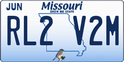 MO license plate RL2V2M