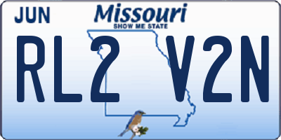 MO license plate RL2V2N