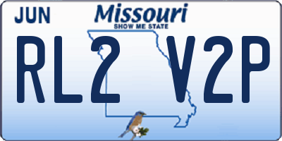 MO license plate RL2V2P