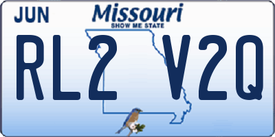 MO license plate RL2V2Q
