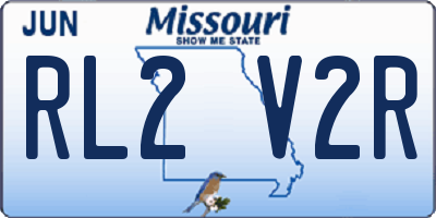 MO license plate RL2V2R