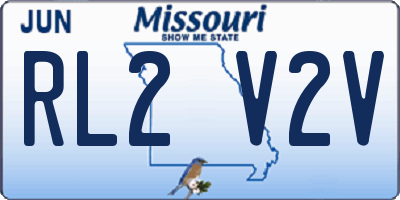 MO license plate RL2V2V