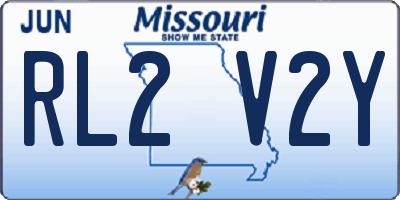 MO license plate RL2V2Y