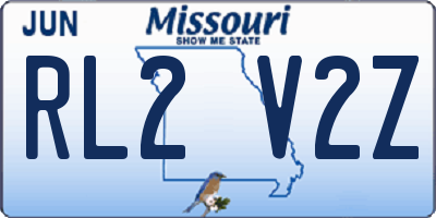 MO license plate RL2V2Z