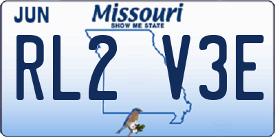 MO license plate RL2V3E