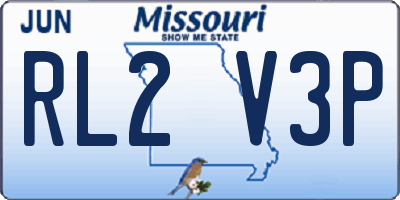MO license plate RL2V3P