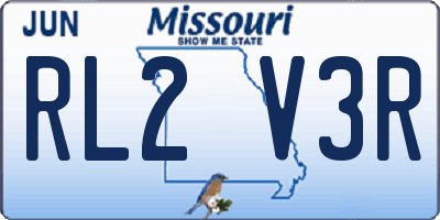 MO license plate RL2V3R