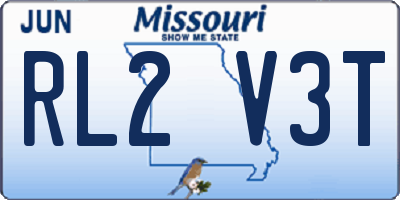 MO license plate RL2V3T