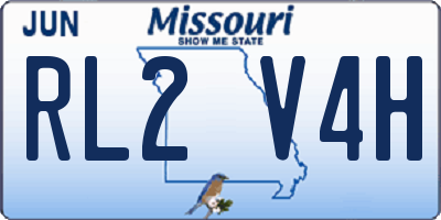 MO license plate RL2V4H