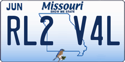 MO license plate RL2V4L