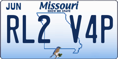 MO license plate RL2V4P
