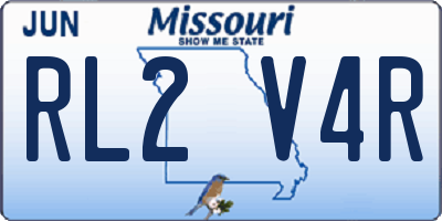 MO license plate RL2V4R