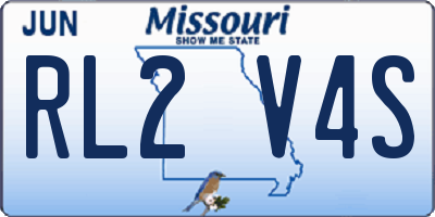 MO license plate RL2V4S