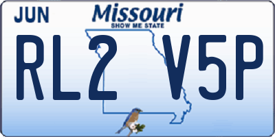 MO license plate RL2V5P