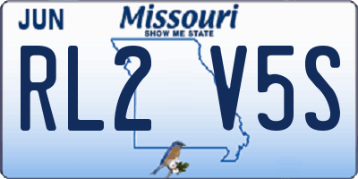 MO license plate RL2V5S