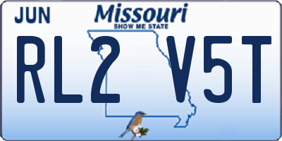 MO license plate RL2V5T
