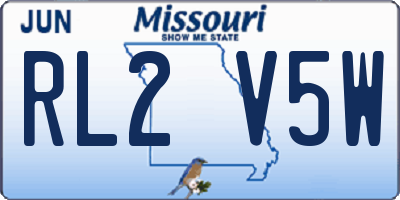 MO license plate RL2V5W