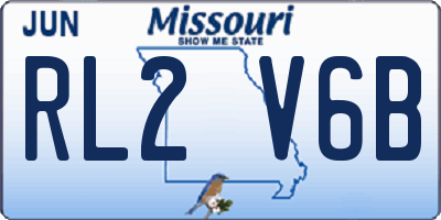 MO license plate RL2V6B