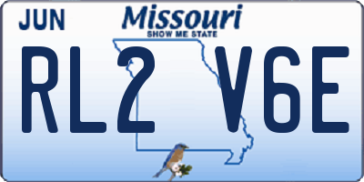 MO license plate RL2V6E