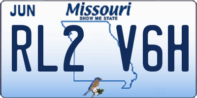 MO license plate RL2V6H