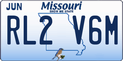 MO license plate RL2V6M