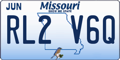 MO license plate RL2V6Q
