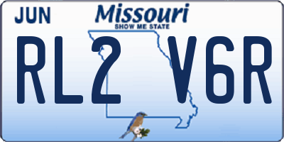 MO license plate RL2V6R