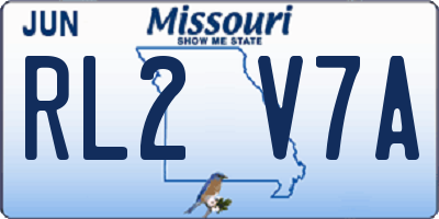 MO license plate RL2V7A