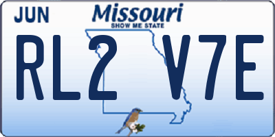 MO license plate RL2V7E