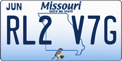 MO license plate RL2V7G