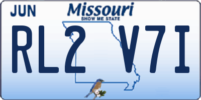 MO license plate RL2V7I