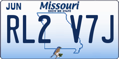MO license plate RL2V7J